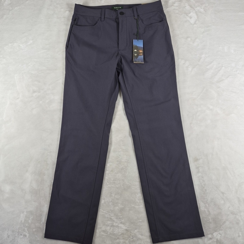 Orvis Latitude 5 Pocket Travel Pants Men's 32x30 Gray Outdoor Casual Comfort NWT